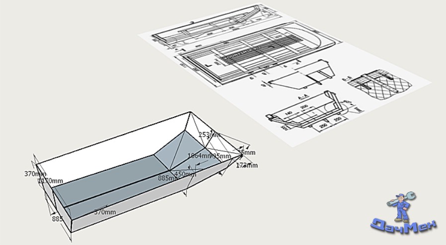 Вариант плоскодонки для постройки своими руками