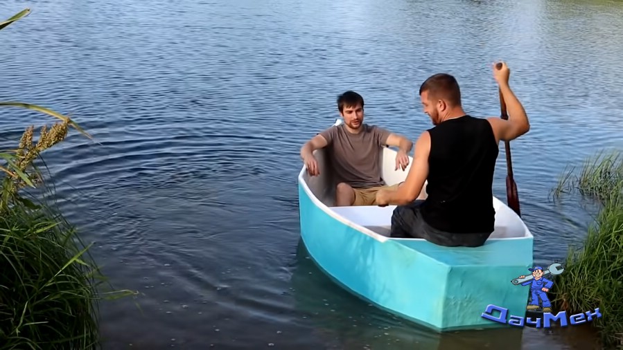 как сделать лодку из пенопласта