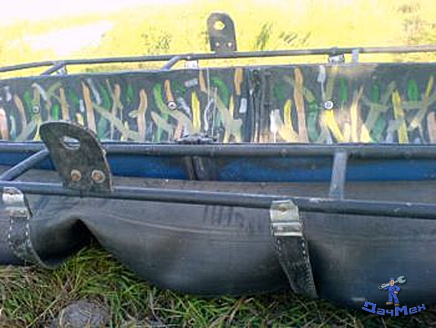 Самодельная лодка из пластиковой бочки и камеры от трактора