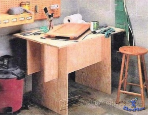 Чертежи (раскрой) простейшего разборного стола из фанеры